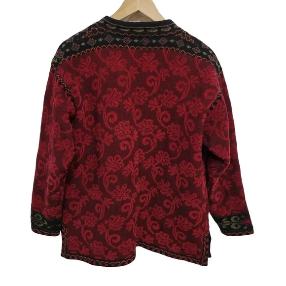 Vintage Icelandic Design Atlandia Nordic Wool Sweater Cardigan Medium - Picture 2 of 6